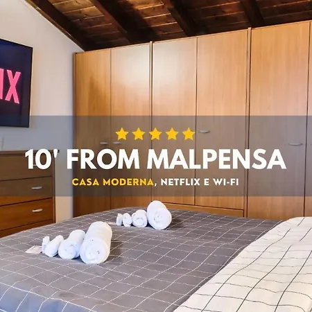 10' From Malpensa Casa Moderna, Netflix & Wi-Fi Apartment Casorate Sempione Exterior photo